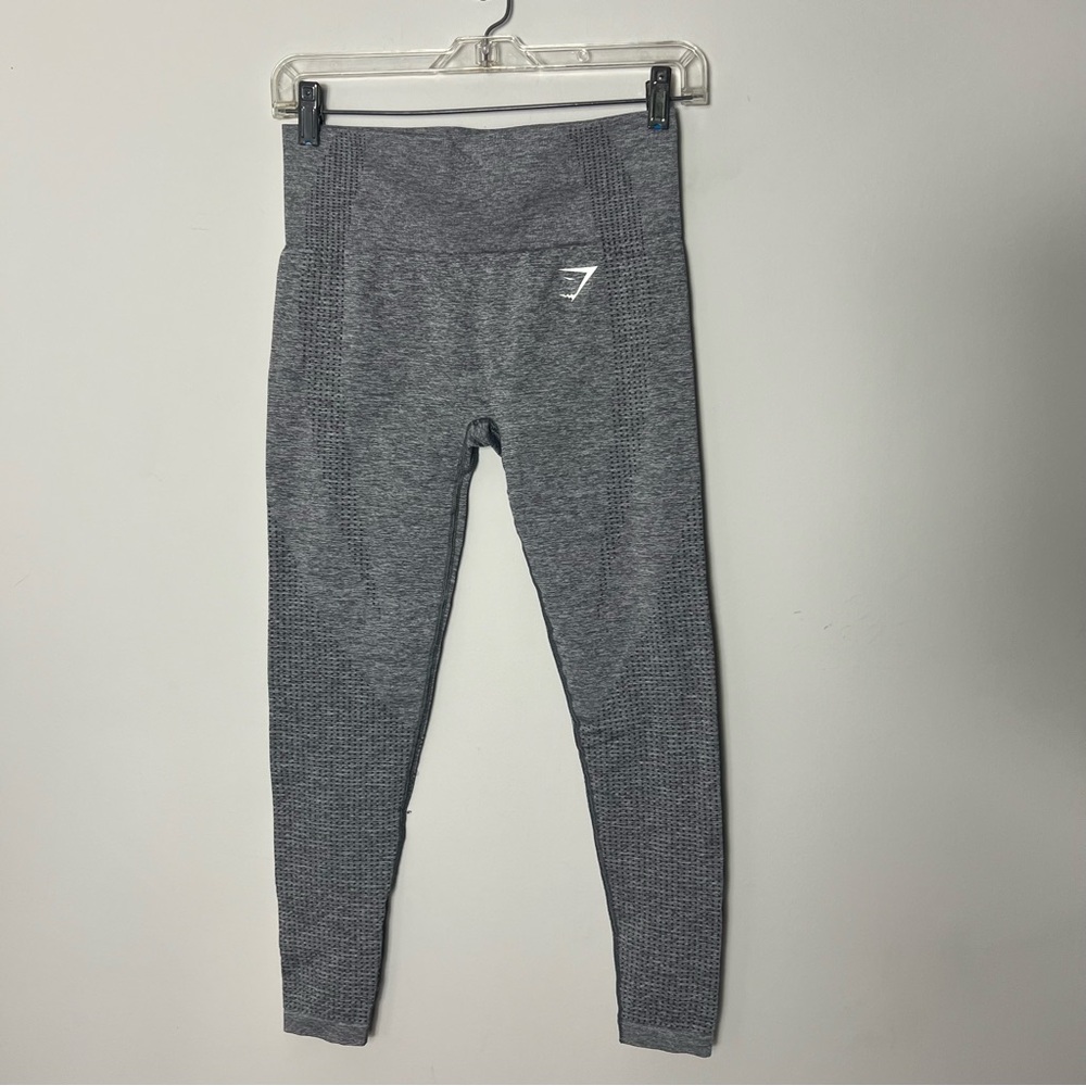 Gym Shark Gray Leggings Active Athletic Pants Workout Gear 479